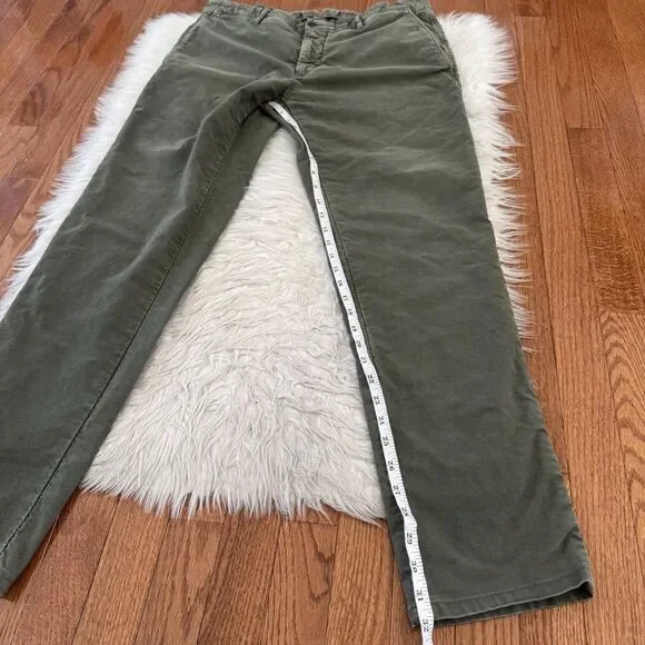 Incotex Pants Men’s 36X32 Army Green Slim Fit Tricochino Utility Trousers $410